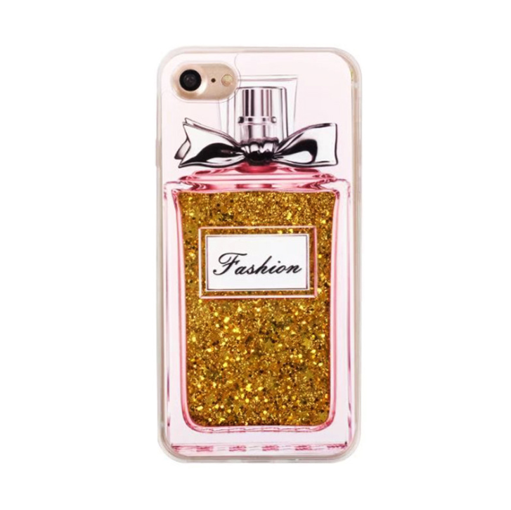 Heart Sequin Phone Case, Liquid Sand, Perfume Bottle Cover