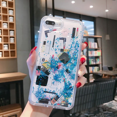 Lipstick Perfume Bottle Quicksand Phone Case