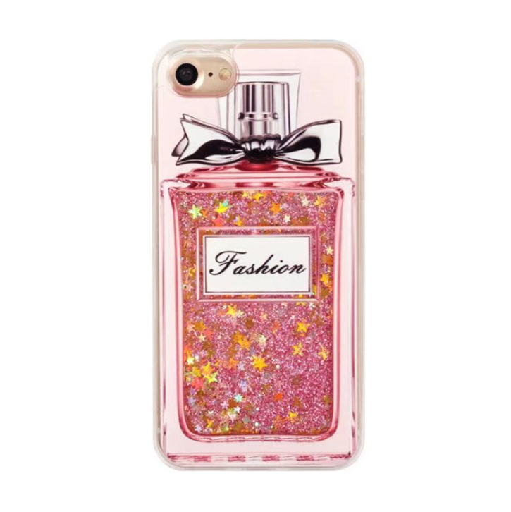 Heart Sequin Phone Case, Liquid Sand, Perfume Bottle Cover